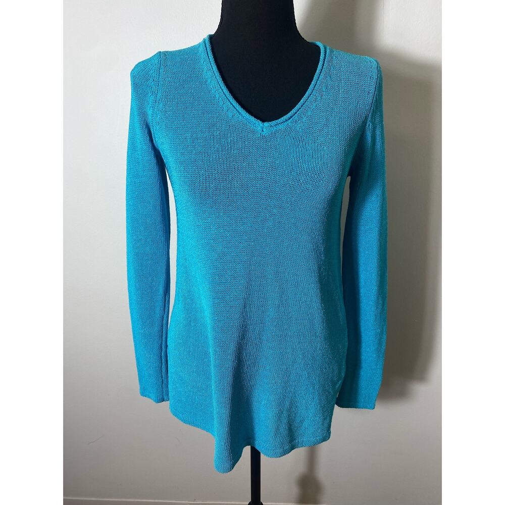 J. McLaughlin Teal Blue Sweater Sz XS
